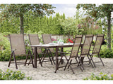 Monza Gun Metal/Gray 7 Piece Outdoor Dining Set - Ornate Home