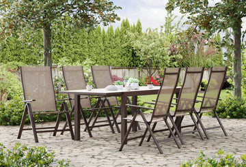 Monza Gun Metal/Gray Outdoor Dining Table - Ornate Home