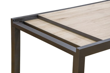 Monza Gun Metal/Gray Outdoor Dining Table - Ornate Home