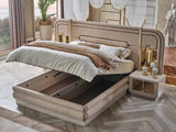 Monza Cream/Gold Bed Frame With Headboard