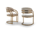 Monza Cream Dining Room Set (Consol With Mirror & Dining Table & 6 Dining Chair)