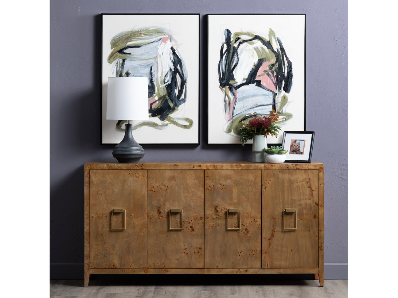 Moody Hues Green/Black Canvas - Ornate Home