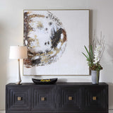 Moon Landing Multicolor Hand Painted Abstract Art - Ornate Home