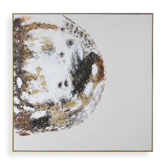 Moon Landing Multicolor Hand Painted Abstract Art - Ornate Home