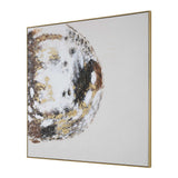 Moon Landing Multicolor Hand Painted Abstract Art - Ornate Home