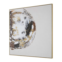 Moon Landing Multicolor Hand Painted Abstract Art - Ornate Home