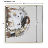 Moon Landing Multicolor Hand Painted Abstract Art - Ornate Home