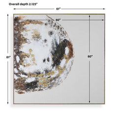 Moon Landing Multicolor Hand Painted Abstract Art - Ornate Home