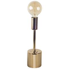 Mooney Metallic-Gold Metal Shade-Less Table Lamp - Ornate Home