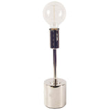 Mooney Metallic-Silver Metal Shade-Less Table Lamp - Ornate Home