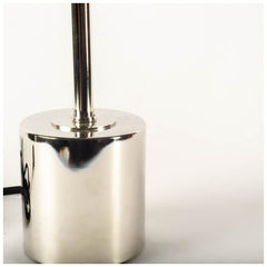 Mooney Metallic-Silver Metal Shade-Less Table Lamp