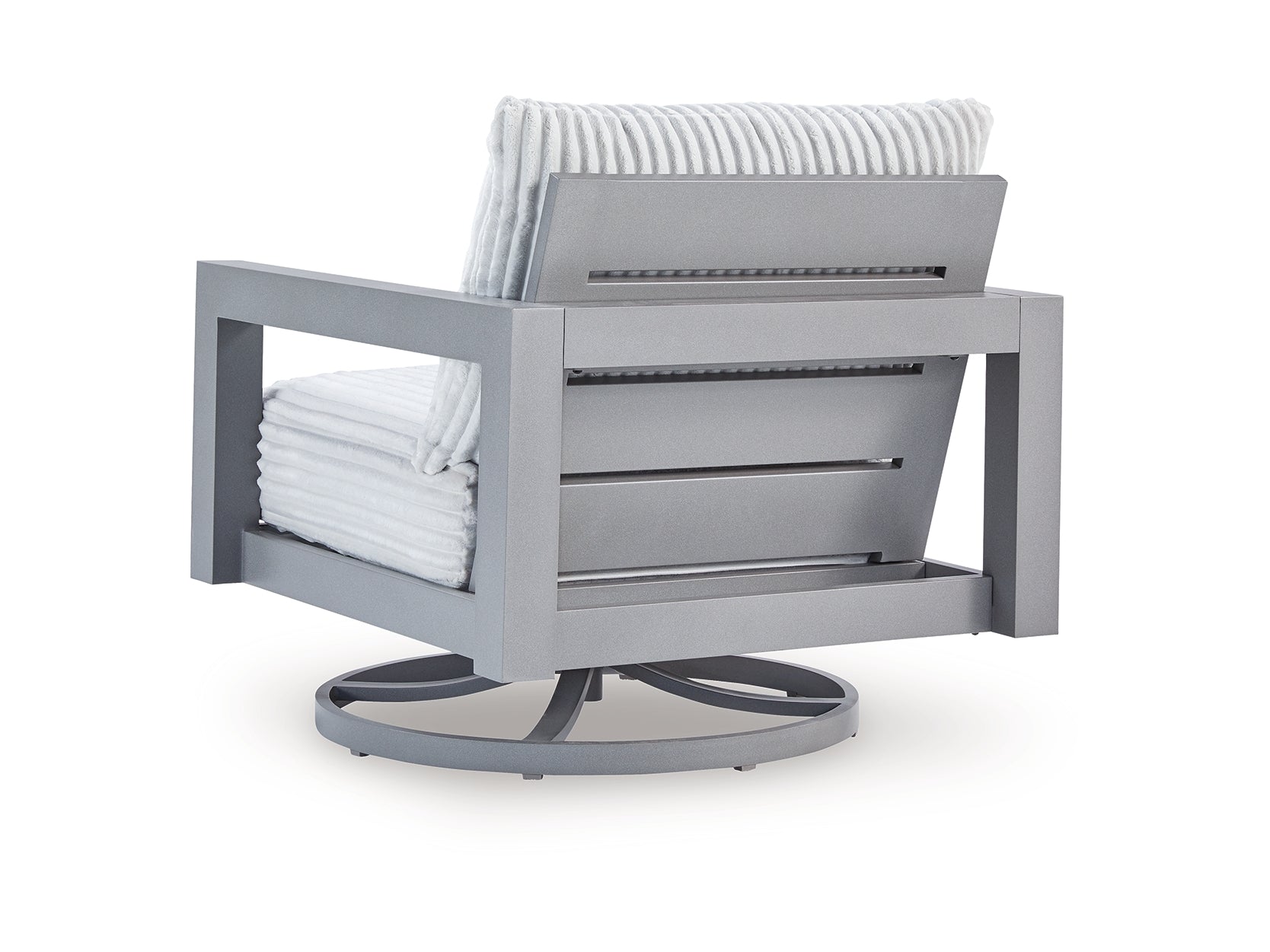 Moonlight Gray Outdoor Swivel Chair with Cushion - Ornate Home