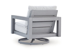 Moonlight Gray Outdoor Swivel Chair with Cushion - Ornate Home