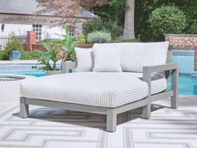 Moonlight View Gray-Outdoor Chaise Lounge with Cushion - Ornate Home
