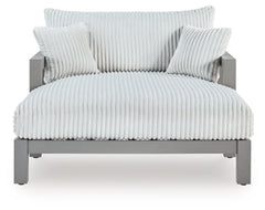 Moonlight View Gray-Outdoor Chaise Lounge with Cushion - Ornate Home