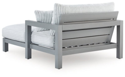 Moonlight View Gray-Outdoor Chaise Lounge with Cushion - Ornate Home