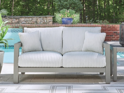 Moonlight View Gray-Outdoor Loveseat with Cushion - Ornate Home