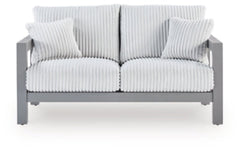 Moonlight View Gray-Outdoor Loveseat with Cushion - Ornate Home