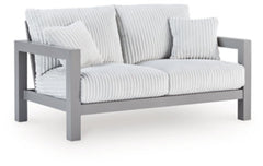 Moonlight View Gray-Outdoor Loveseat with Cushion - Ornate Home