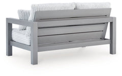 Moonlight View Gray-Outdoor Loveseat with Cushion - Ornate Home