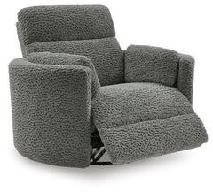 Moonrae Lead Swivel Power Glider Recliner - Ornate Home