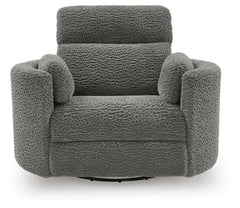 Moonrae Lead Swivel Power Glider Recliner - Ornate Home