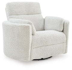 Moonrae Silver Swivel Power Glider Recliner - Ornate Home