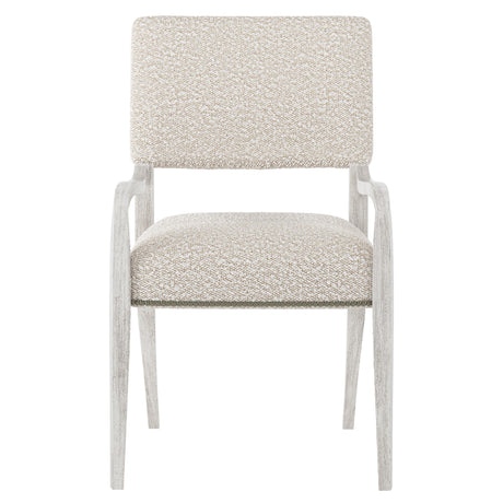 Moore Glacier White/Cream Fabric Arm Chair - Ornate Home
