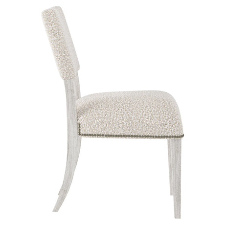 Moore Glacier White/Off-White Fabric Side Chair - Ornate Home