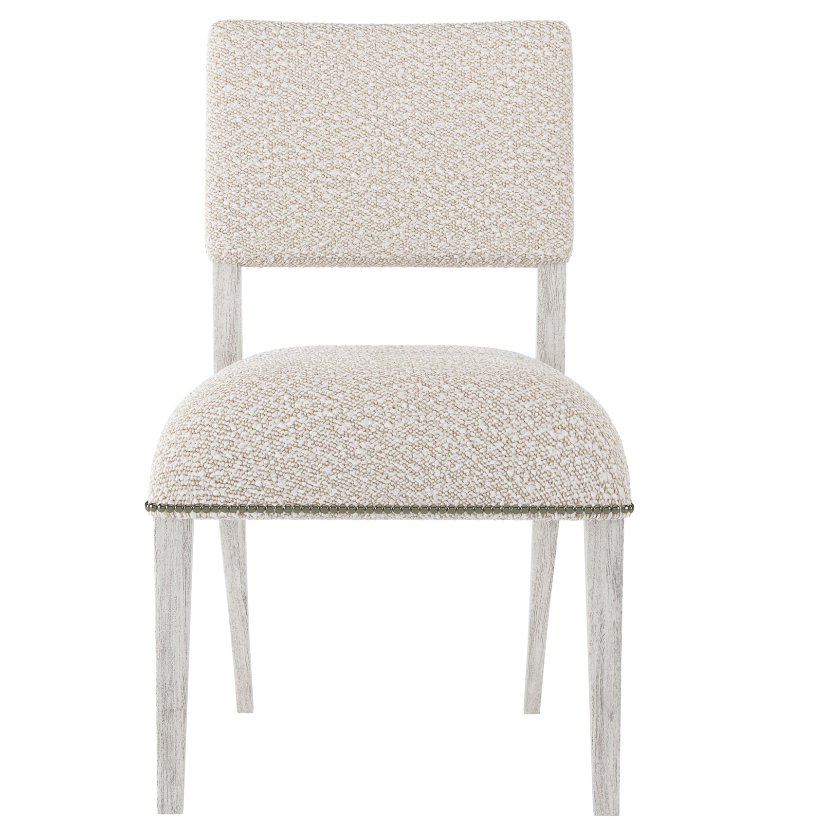 Moore Glacier White/Off-White Fabric Side Chair - Ornate Home