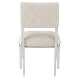 Moore Glacier White/Off-White Fabric Side Chair - Ornate Home