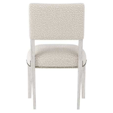 Moore Glacier White/Off-White Fabric Side Chair - Ornate Home