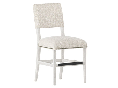 Moore Glacier White/White/Cream Fabric Counter Stool - Ornate Home