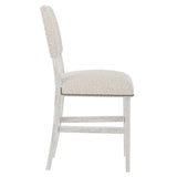 Moore Glacier White/White/Cream Fabric Counter Stool - Ornate Home