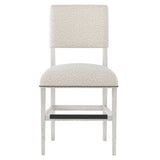 Moore Glacier White/White/Cream Fabric Counter Stool - Ornate Home