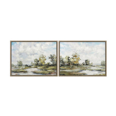 Moore Green/Blue Canvas - Ornate Home