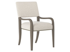 Moore Portobello/White/Cream Fabric Arm Chair - Ornate Home