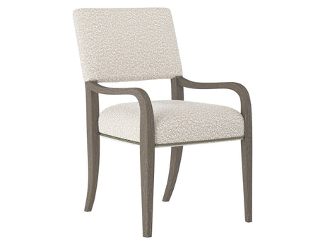 Moore Portobello/White/Cream Fabric Arm Chair - Ornate Home