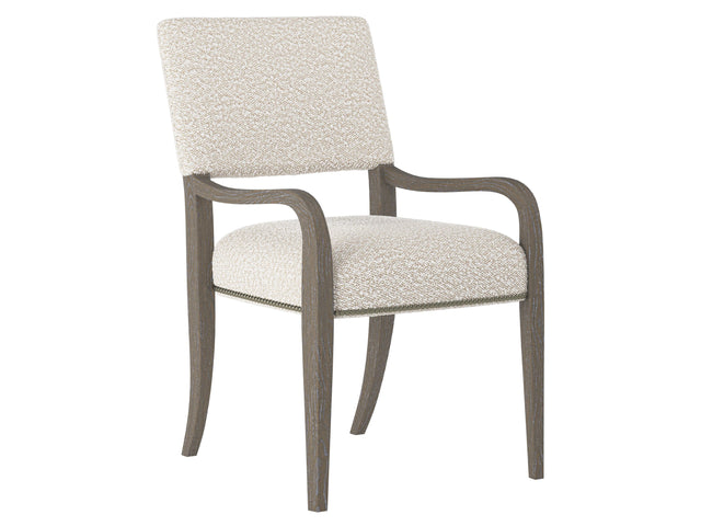 Moore Portobello/White/Cream Fabric Arm Chair - Ornate Home