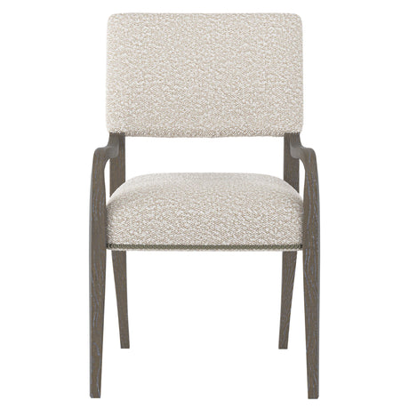 Moore Portobello/White/Cream Fabric Arm Chair - Ornate Home