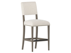 Moore Portobello/White/Cream Fabric Bar Stool - Ornate Home