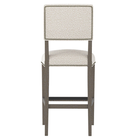 Moore Portobello/White/Cream Fabric Bar Stool - Ornate Home