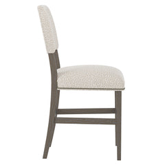 Moore Portobello/White/Cream Fabric Counter Stool - Ornate Home