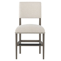 Moore Portobello/White/Cream Fabric Counter Stool - Ornate Home
