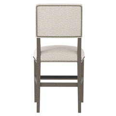 Moore Portobello/White/Cream Fabric Counter Stool - Ornate Home