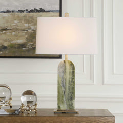 Moorea Green Marble Table Lamp - Ornate Home