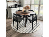 Moorebank Black Striped Wool Rug - Ornate Home