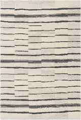 Moorebank Black Striped Wool Rug - Ornate Home