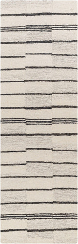 Moorebank Black Striped Wool Rug - Ornate Home