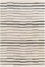 Moorebank Black Striped Wool Rug - Ornate Home